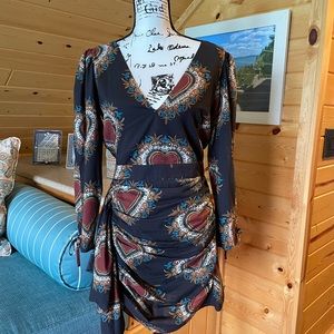 Short dress with heart motif, NWT
